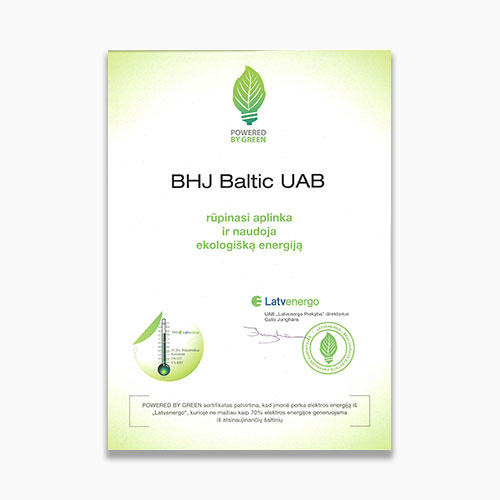 Powered By Green Certificate