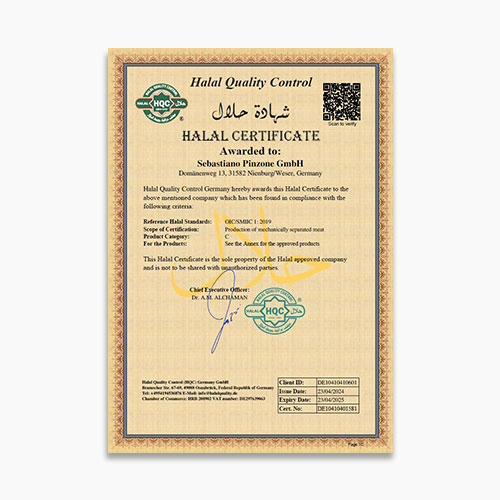 Sebastiano Pinzone Halal Cert. (EN)