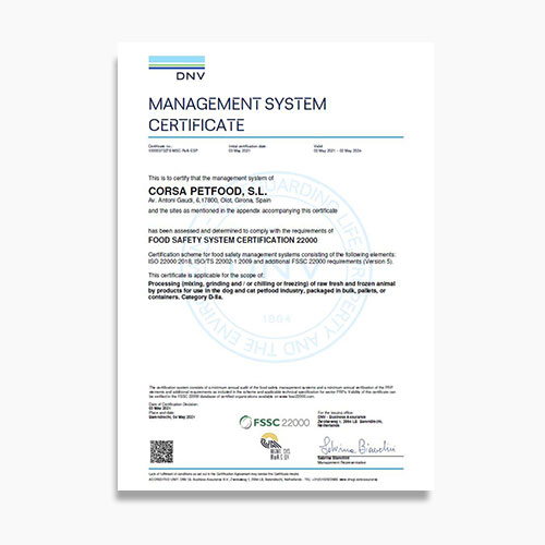 Olot FSSC 22000 Certificate