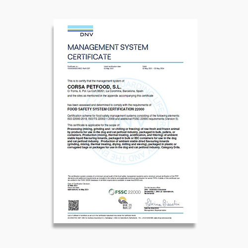Cardona FSSC 22000 Certificate