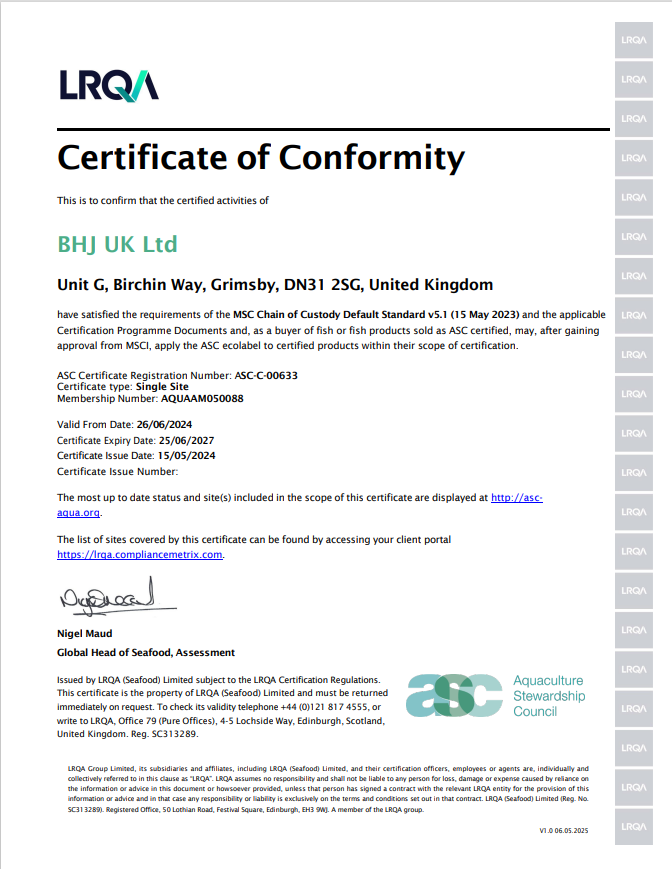 ASC Certificate