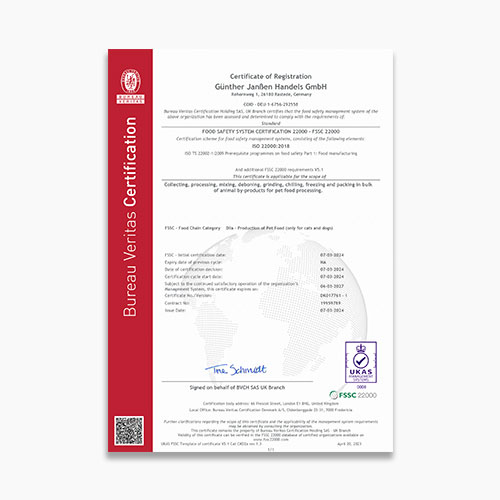 Günther Janssen FSSC 22000 Cert. (EN)